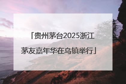 贵州茅台2025浙江茅友嘉年华在乌镇举行